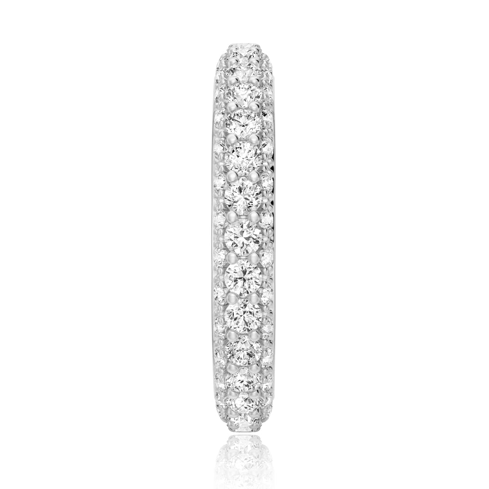 Micropavé Moissanite Eternity Wedding Band