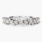 Multi-Cut Moissanite Wedding Band