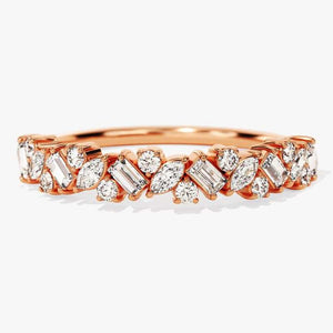 Multi-Cut Moissanite Wedding Band