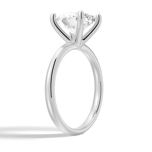 Oval Shaped Solitaire Moissanite Engagement Ring