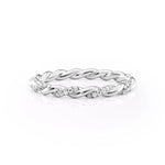 Pave Delicately Braided Wedding Band