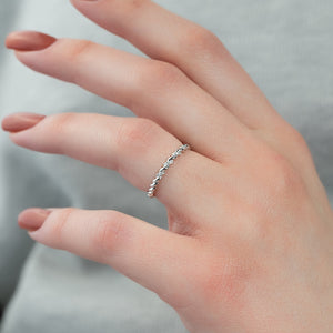 Pave Delicately Braided Wedding Band