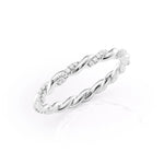 Pave Delicately Braided Wedding Band