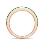 Pavé Emerald Half Eternity Wedding Band