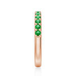 Pavé Emerald Half Eternity Wedding Band