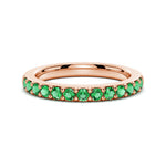 Pavé Emerald Half Eternity Wedding Band