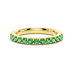 Pavé Emerald Half Eternity Wedding Band