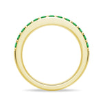 Pavé Emerald Half Eternity Wedding Band