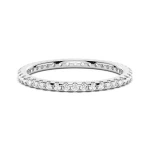 Pavé Scalloped Moissanite Eternity Band