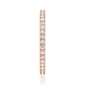 Pavé Scalloped Moissanite Eternity Band