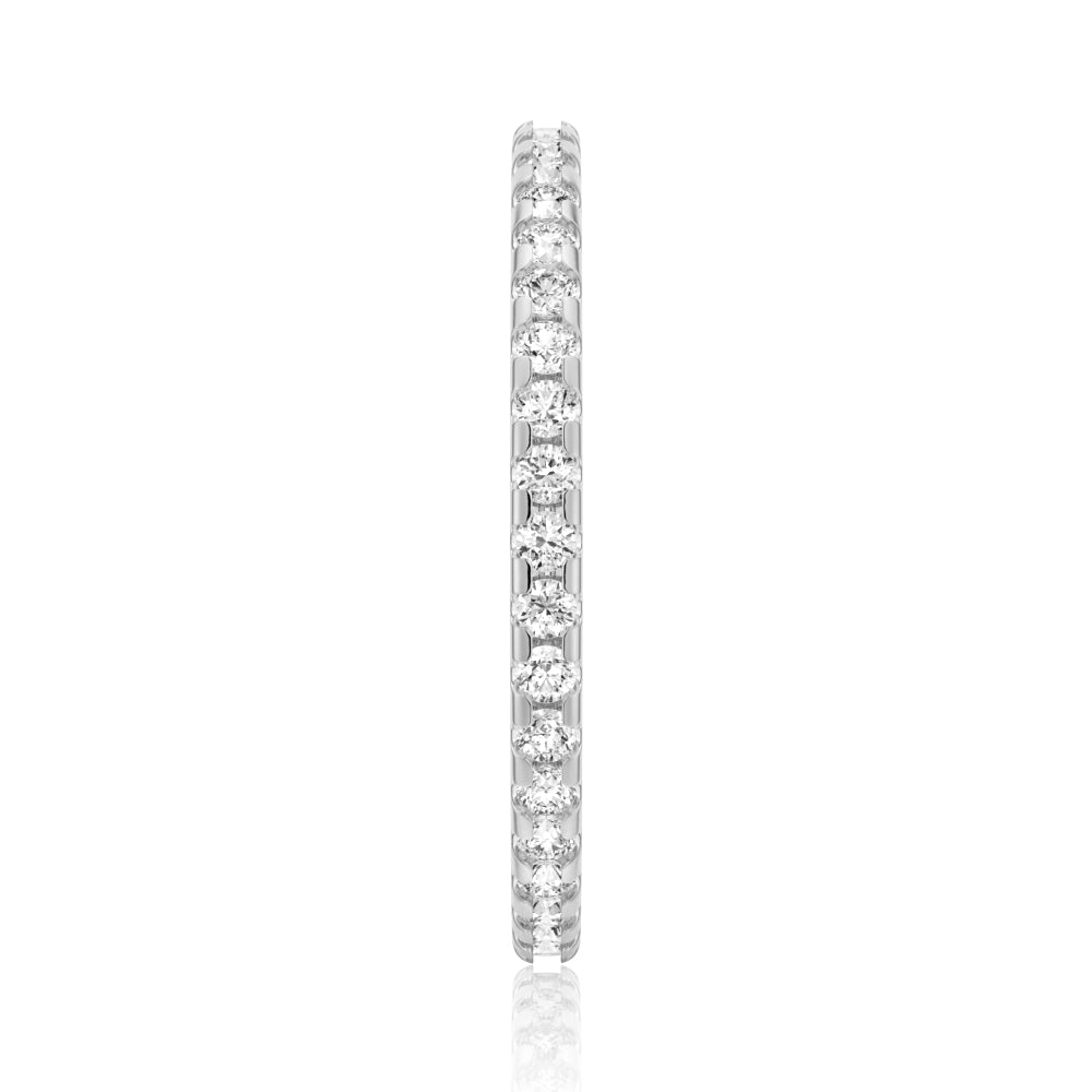 Pavé Scalloped Moissanite Eternity Band