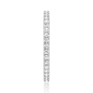 Pavé Scalloped Moissanite Eternity Band