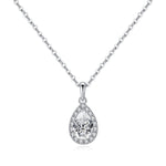 Pear Shaped Moissanite Necklace