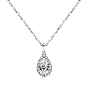 Pear Shaped Moissanite Necklace