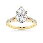 Pear Shaped Split-Shank Moissanite Bridal Set