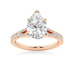 Pear Shaped Split-Shank Moissanite Bridal Set