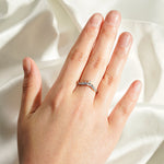 Pear and Round Shaped Moissanite Wedding Band