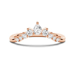 Pear and Round Shaped Moissanite Wedding Band