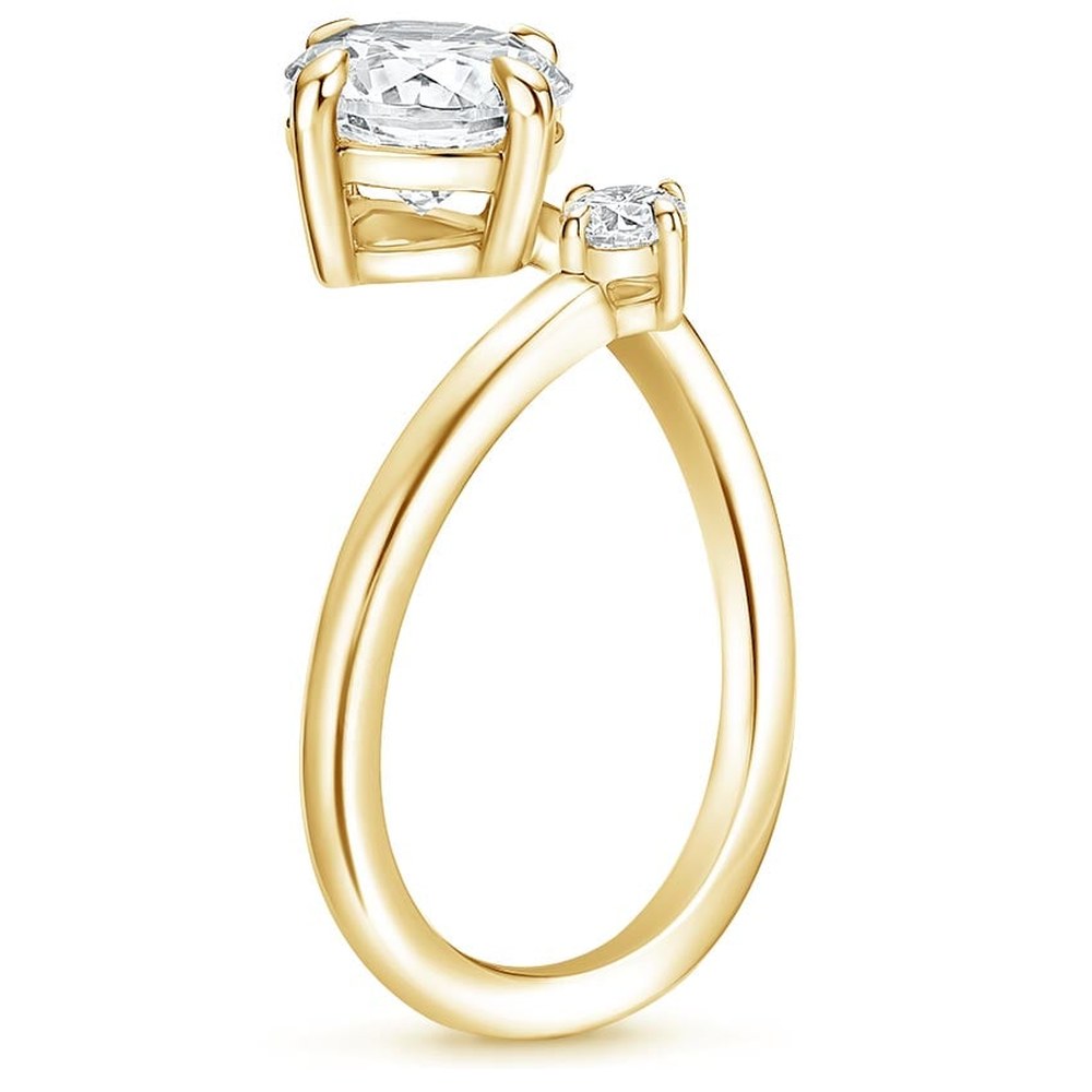 Petite Brilliant Asscher Moissanite Engagement Ring