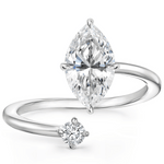 Petite Brilliant Marquise Moissanite Engagement Ring