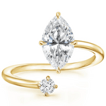 Petite Brilliant Marquise Moissanite Engagement Ring
