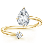 Petite Brilliant Pear Moissanite Engagement Ring