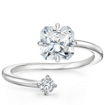 Petite Brilliant Radiant Moissanite Engagement Ring