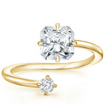 Petite Brilliant Radiant Moissanite Engagement Ring