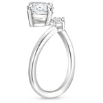 Petite Brilliant Round Moissanite Engagement Ring