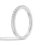 Petite Classic French Pave Moissanite Wedding Band - 1.4mm