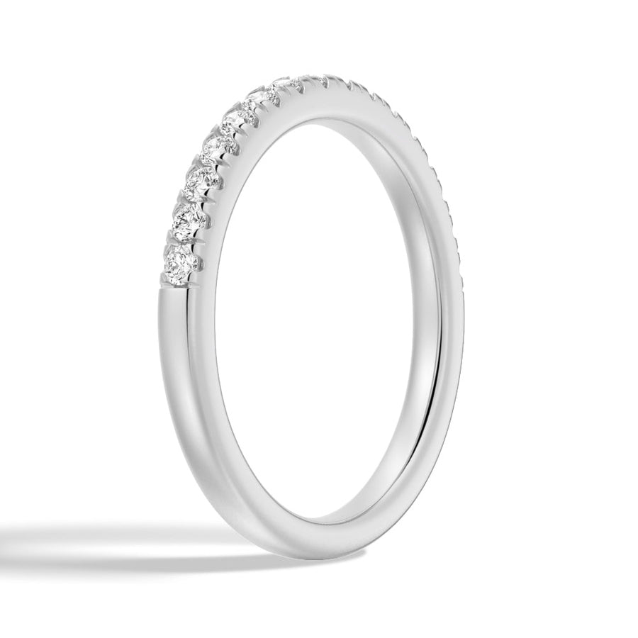 Petite Classic French Pave Moissanite Wedding Band - 1.4mm