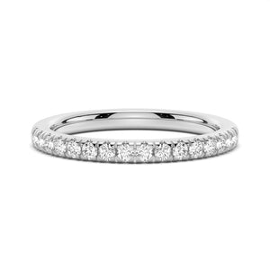 Petite Classic French Pave Moissanite Wedding Band - 1.4mm