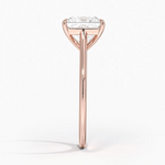 Petite Four Prong Solitaire Princess Moissanite Ring