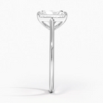 Petite Four Prong Solitaire Radiant Moissanite Ring