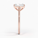 Petite Four Prong Solitaire Radiant Moissanite Ring