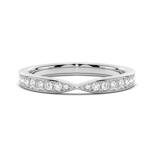 Petite Infinity Pave Moissanite Wedding Band