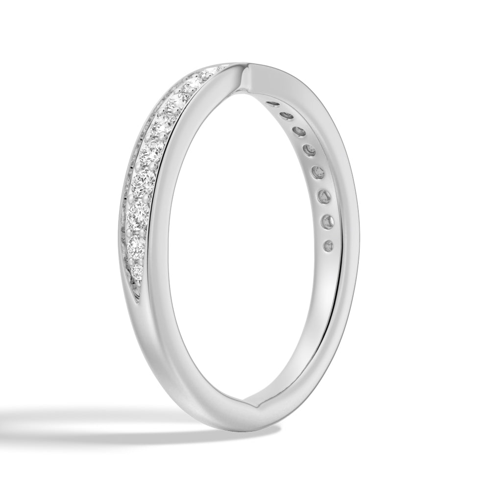 Petite Infinity Pave Moissanite Wedding Band