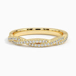 Petite Luxe Twisted Vine Moissanite Wedding Band