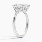 Petite Marquise Moissanite Engagement Ring with Accent Stones