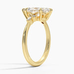 Petite Marquise Moissanite Engagement Ring with Accent Stones