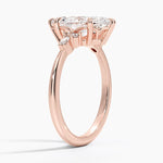 Petite Marquise Moissanite Engagement Ring with Accent Stones