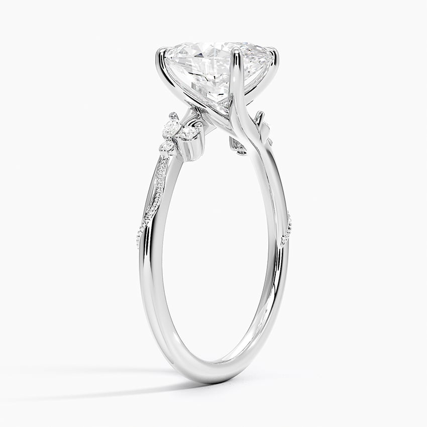 Petite Oval Shaped Moissanite Engagement Ring