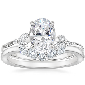 Petite Oval Shaped Moissanite Engagement Ring