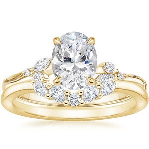 Petite Oval Shaped Moissanite Engagement Ring