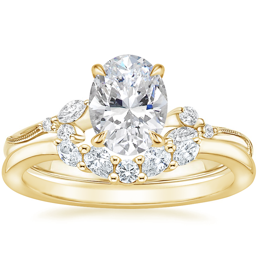 Petite Oval Shaped Moissanite Engagement Ring