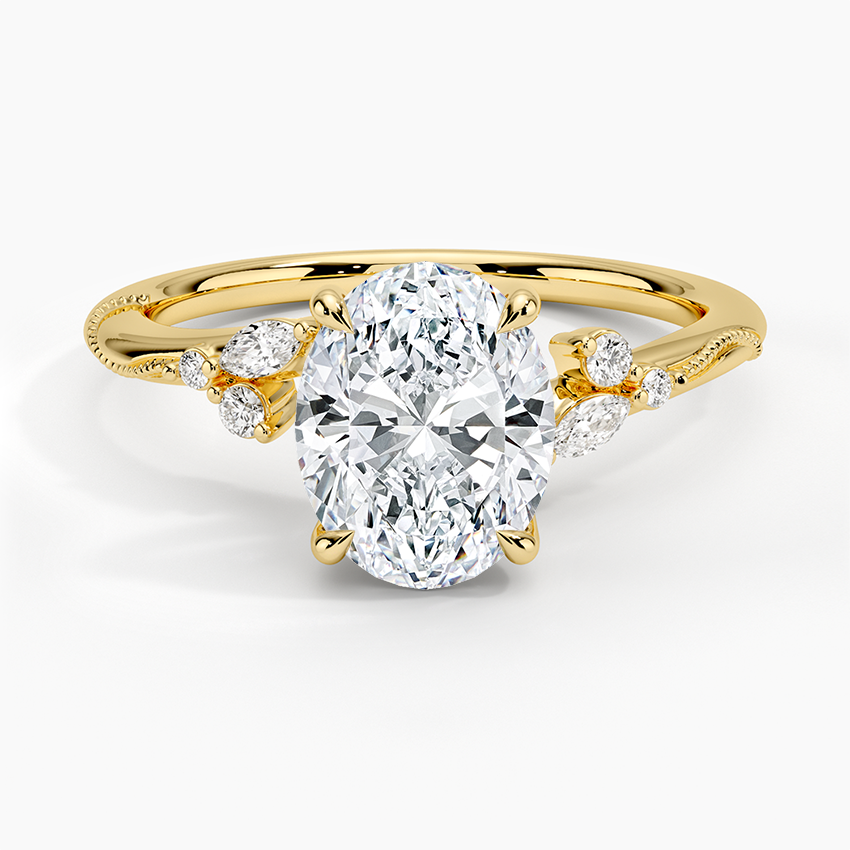 Petite Oval Shaped Moissanite Engagement Ring