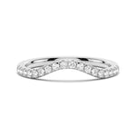 Petite Pavé Français Moissanite Wedding Band