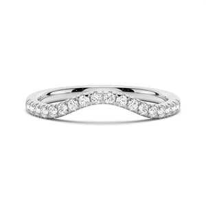 Petite Pavé Français Moissanite Wedding Band