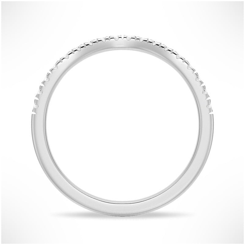 Petite Pavé Français Moissanite Wedding Band