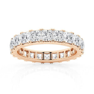 Princess Cut Moissanite Eternity Band - 5ctw.